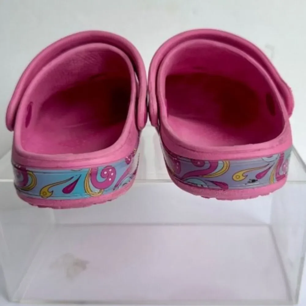 Disney Minnie & Daisy Toddler Girls Sz 7-8 Clogs Pink Water Shoes Beach Swim
